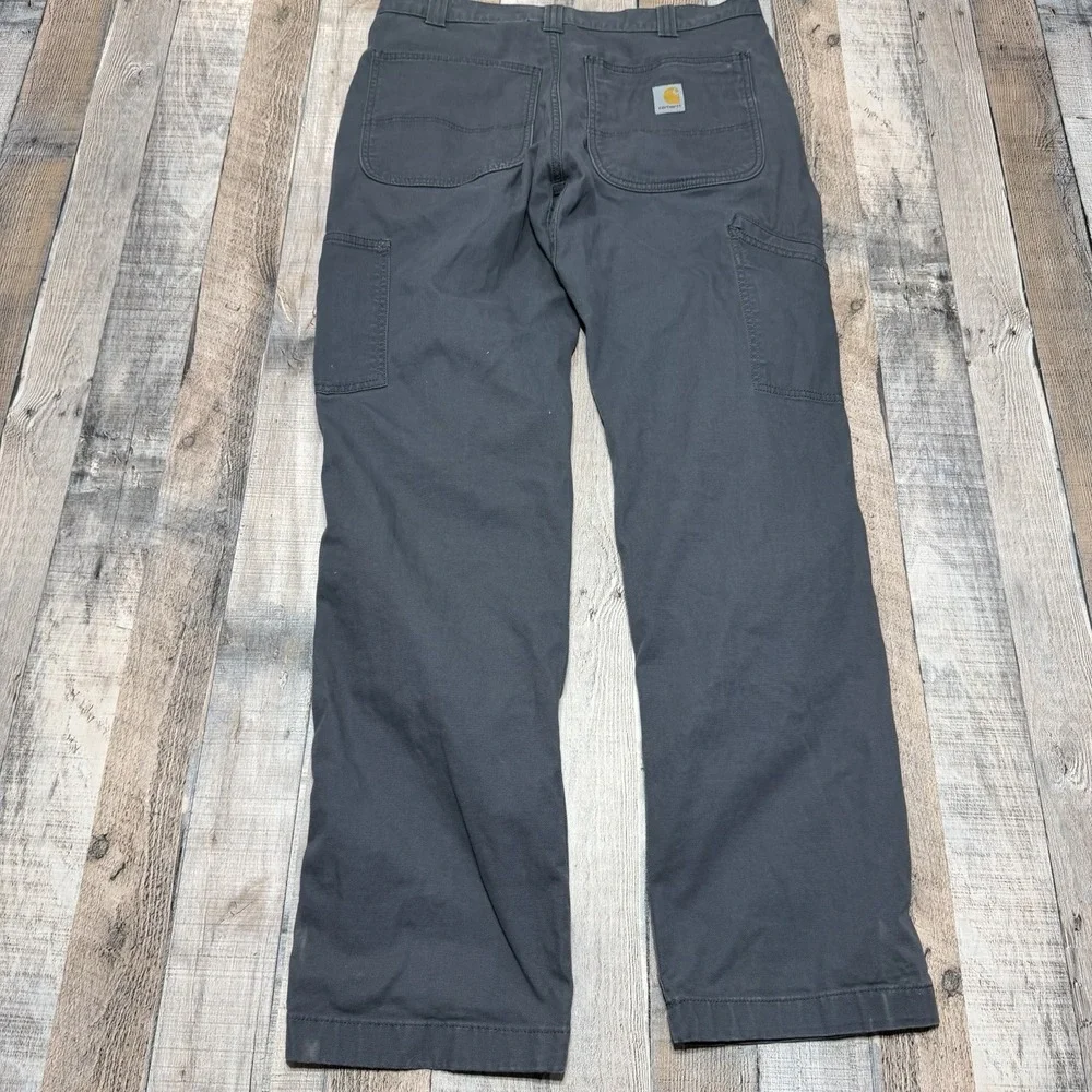 Carhartt Pants Mens‎ 32x32 Gray Relaxed Fit Double Knee Utility Carpenter Work